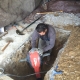 Breaking Through A Concrete Slab To Begin Under Slab Water Leak Repairs