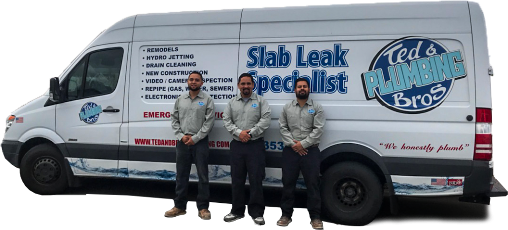 Our Plumbers Standing Next to Our Plumbing Van